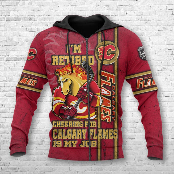 20% SALE OFF Calgary Flames Hoodies Cheap I'm Retired