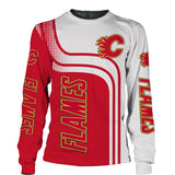 Calgary Flames Sweatshirt 3D Long Sleeve Crew Neck