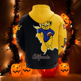 California Golden Bears Hoodies Mascot Printed