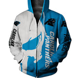 Carolina Panthers Hoodies Skull Printed