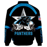 Carolina Panthers Bomber Jacket Graphic Player Running