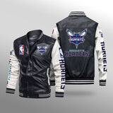 Charlotte Hornets Leather Jacket