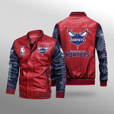 Charlotte Hornets Leather Jacket