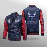 Charlotte Hornets Leather Jacket