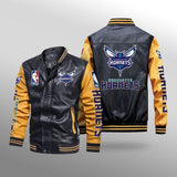 Charlotte Hornets Leather Jacket