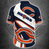 Chicago Bears Button Up Shirt Short Sleeve Big Logo