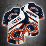 Chicago Bears Button Up Shirt Short Sleeve Big Logo