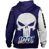 Chicago Bears Hoodies Skull Printed