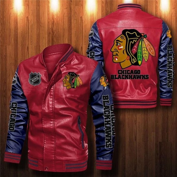 Blackhawks 2025 leather jacket