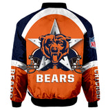 Chicago Bears Bomber Jacket Graphic Player Running