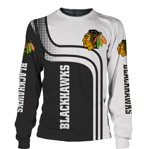 Chicago Blackhawks Sweatshirt 3D Long Sleeve Crew Neck