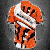 Cincinnati Bengals Button Up Shirt Short Sleeve Big Logo