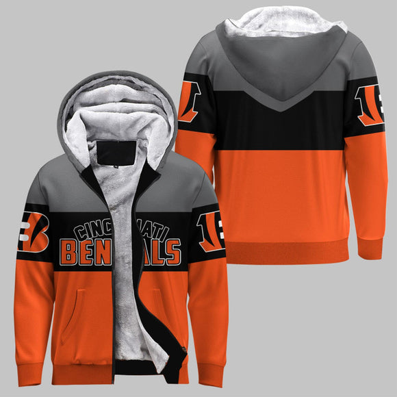 20% OFF Cincinnati Bengals Extreme Fleece Jacket 3D