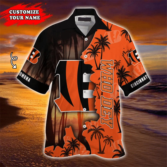 Cincinnati Bengals Hawaiian Shirt Customize Your Name