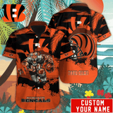 15% OFF Cincinnati Bengals Hawaiian Shirt Mascot Customize Your Name
