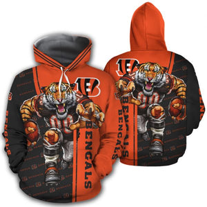 Cincinnati Bengals Hoodies Mascot 3D Ultra Cool