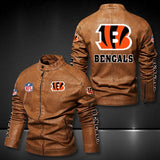 Cincinnati Bengals Leather Jacket Winter Coat