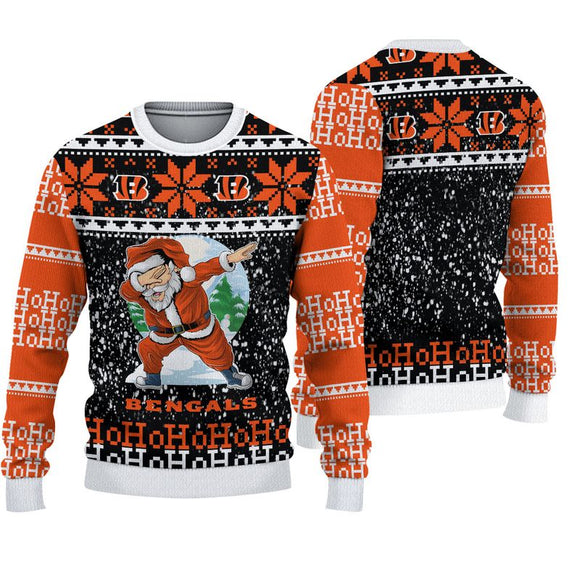 Cincinnati Bengals Sweatshirt Santa Claus Ho Ho Ho