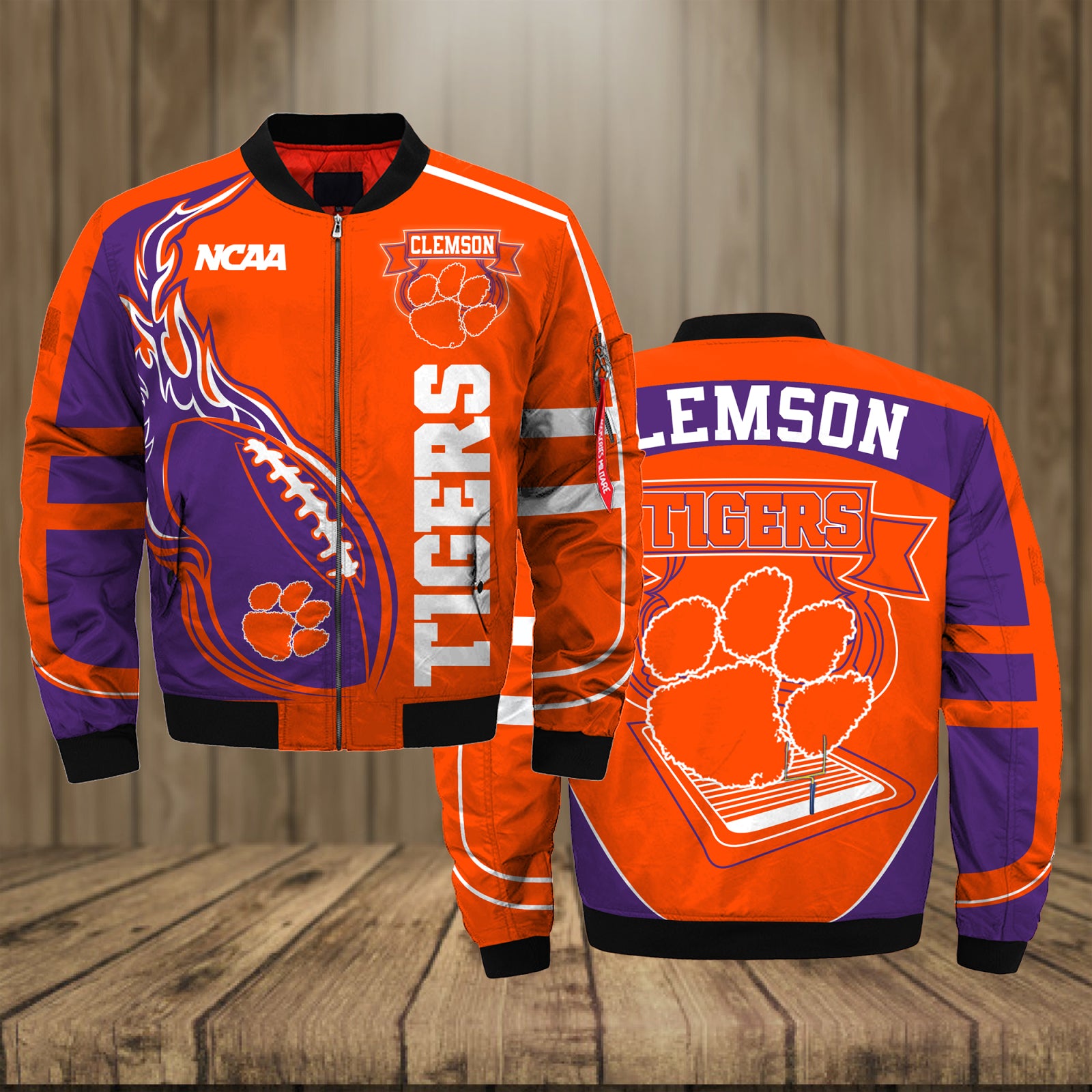 NCAA Clemson Tigers Baseball Jacket V1