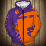 Up To 20% OFF Clemson Tigers Zip Up Hoodie 3D 