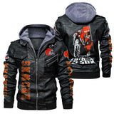 Cleveland Browns Leather Bomber Jacket From Father To Son