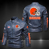 Cleveland Browns Leather Jacket Winter Coat