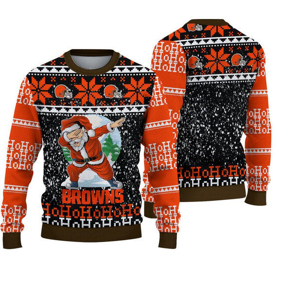 Cleveland Browns Sweatshirt Santa Claus Ho Ho Ho