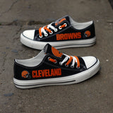 Cleveland Browns Women's Shoes Low Top Canvas Shoes