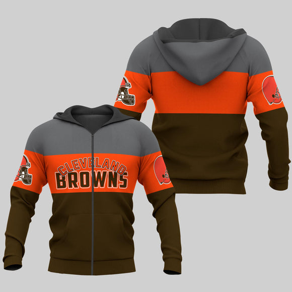 20% OFF Cleveland Browns Zip Up Hoodies Extreme Pullover Hoodie 3D