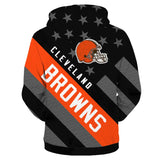 Cleveland Browns Zipper Hoodies Striped Banner