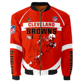 Cleveland Browns Bomber Jacket Graphic Player Running