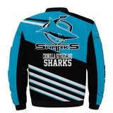 Cronulla-Sutherland Sharks Jacket 3D Full-zip Jackets