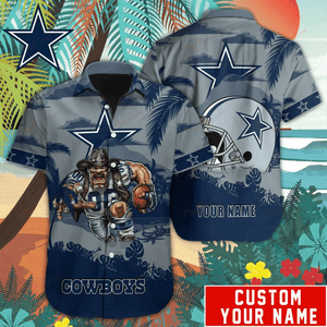 15% OFF Dallas Cowboys Hawaiian Shirt Mascot Customize Your Name