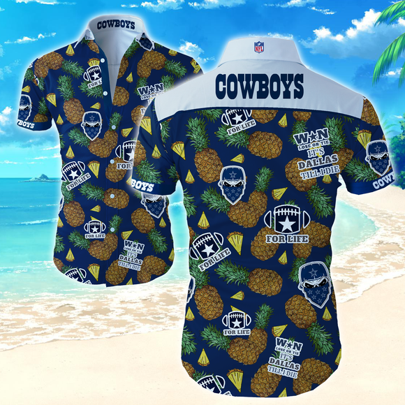 Dallas Cowboys Hawaiian Shirt Pineapple Print