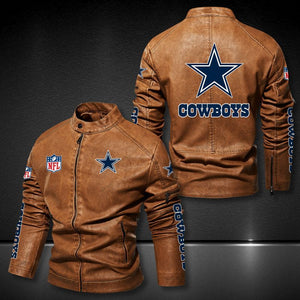 Dallas Cowboys Leather Jacket Winter Coat
