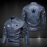 Dallas Cowboys Leather Jacket Winter Coat