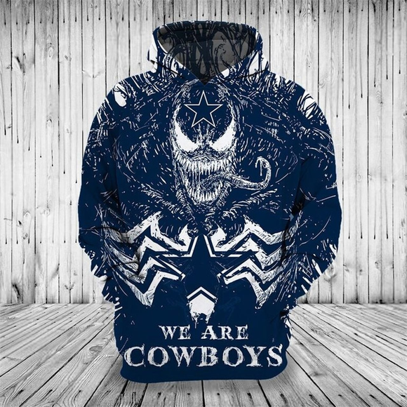 Dallas Cowboys Pullover Hoodie 3D Venom Hoodies