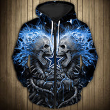 Electric Dallas Cowboys Skull Hoodies - Halloween Hoodie