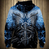 Electric Dallas Cowboys Skull Hoodies - Halloween Hoodie