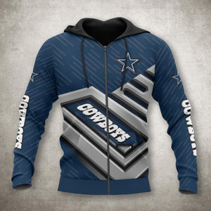 Dallas Cowboys Zip Up Hoodies No 1