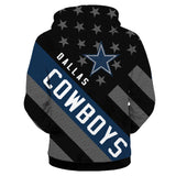 Dallas Cowboys Zipper Hoodies Striped Banner