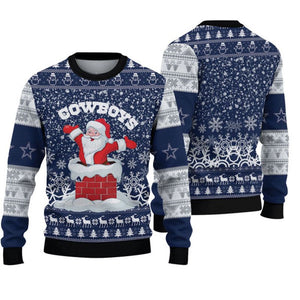 Dallas Cowboys Sweatshirt Christmas Funny Santa Claus