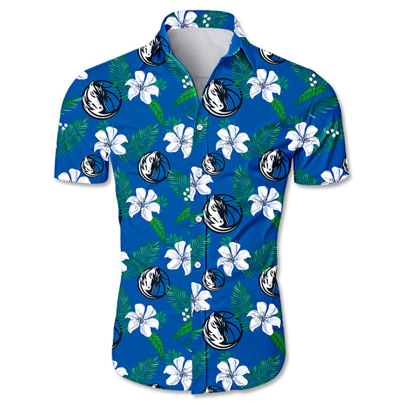 Dallas Mavericks Hawaiian Shirt Small Flowers