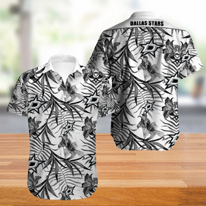Dallas Stars Hawaiian Shirt Big Floral Button Up