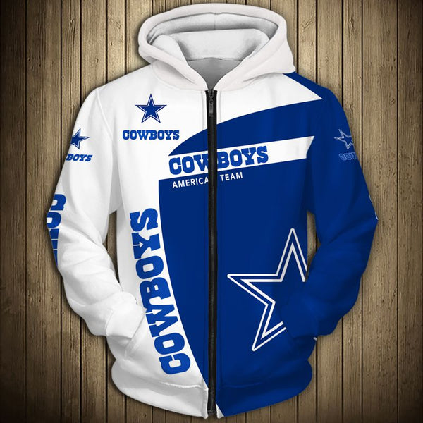 18% SALE OFF Dallas Cowboys Zip Up Hoodies 3D Sweatshirt Long