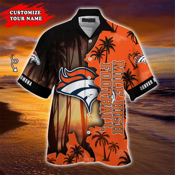 Denver Broncos Hawaiian Shirt Customize Your Name