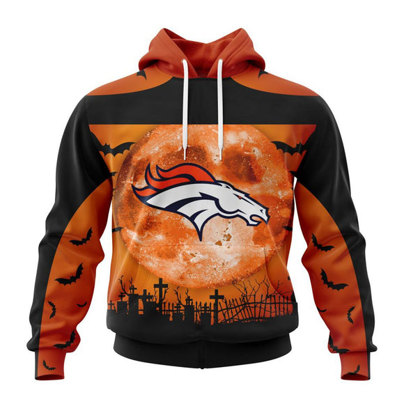 15% OFF Cheap Denver Broncos Hoodies Halloween Custom Name & Number