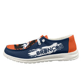 20% OFF Denver Broncos Moccasin Slippers - Hey Dude Shoes Style