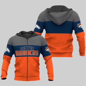 20% OFF Denver Broncos Zip Up Hoodies Extreme Pullover Hoodie 3D