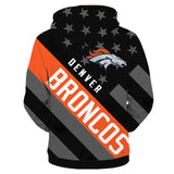 Denver Broncos Zipper Hoodies Striped Banner